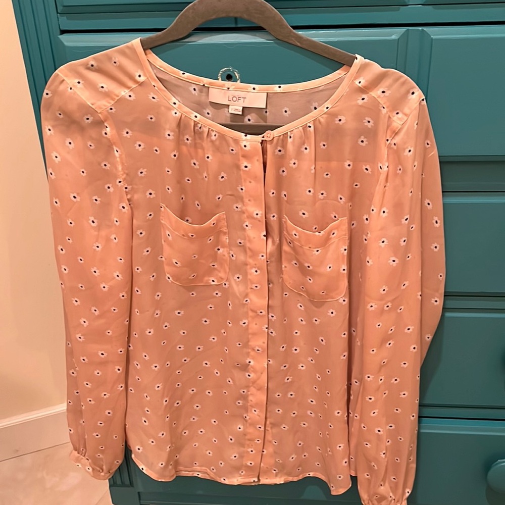 See through blouse Loft